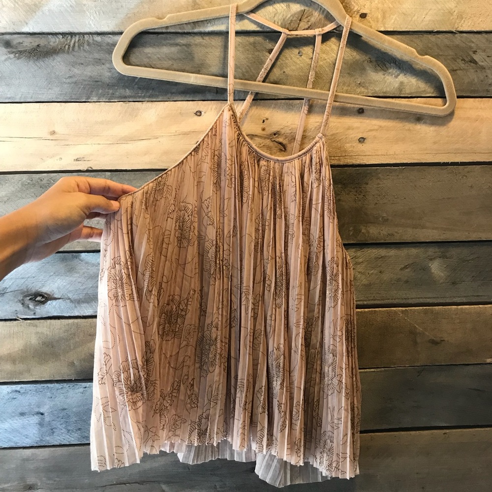 NWOT pleated tank top